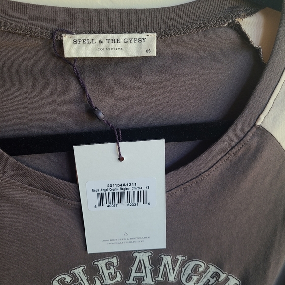 NWT Eagle Angel Abode Organic Raglan Tee - Picture 10 of 12